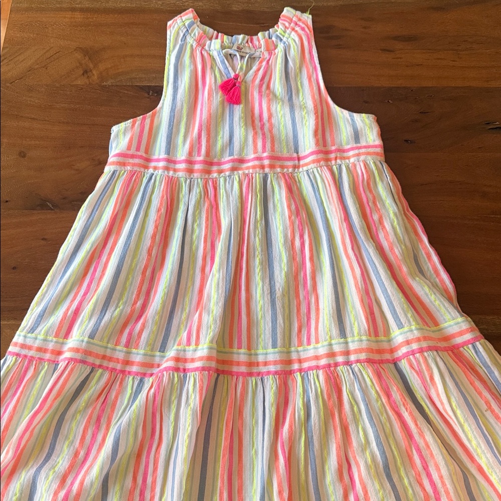 Vineyard Vines Colorful Striped Sleeveless Dress